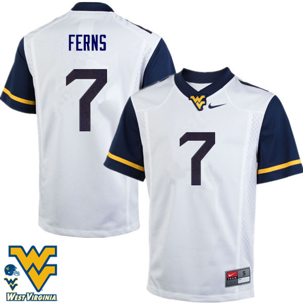 NCAA Men's Brendan Ferns West Virginia Mountaineers White #7 Nike Stitched Football College Authentic Jersey GP23J61TF